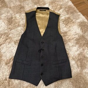 Gucci Charcoal and Gold Dress Vest